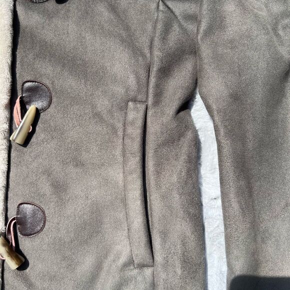 EUC Royal Robbins faux suede winter coat w/toggle buttons & zipper Size S - Picture 3 of 8